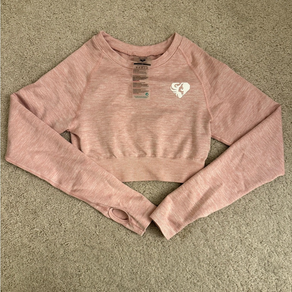 Women's Best Pink Cropped Workout Top